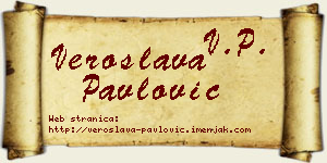 Veroslava Pavlović vizit kartica